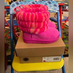 Toddler Fluff Mini Quilted Zebra Uggs